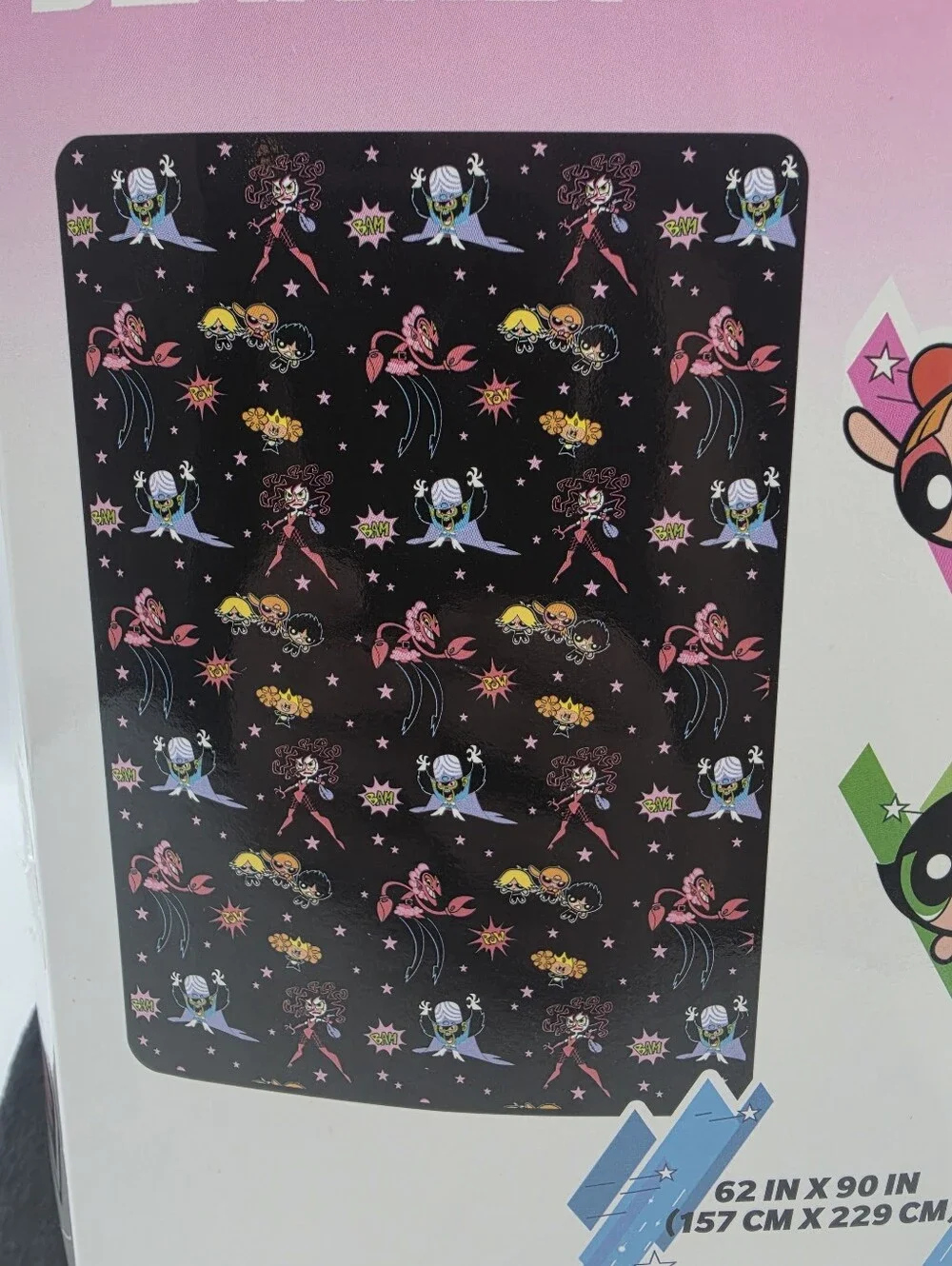 Powerpuff Girls Bedding Super Soft Plush Blanket Girls vs Villains Black